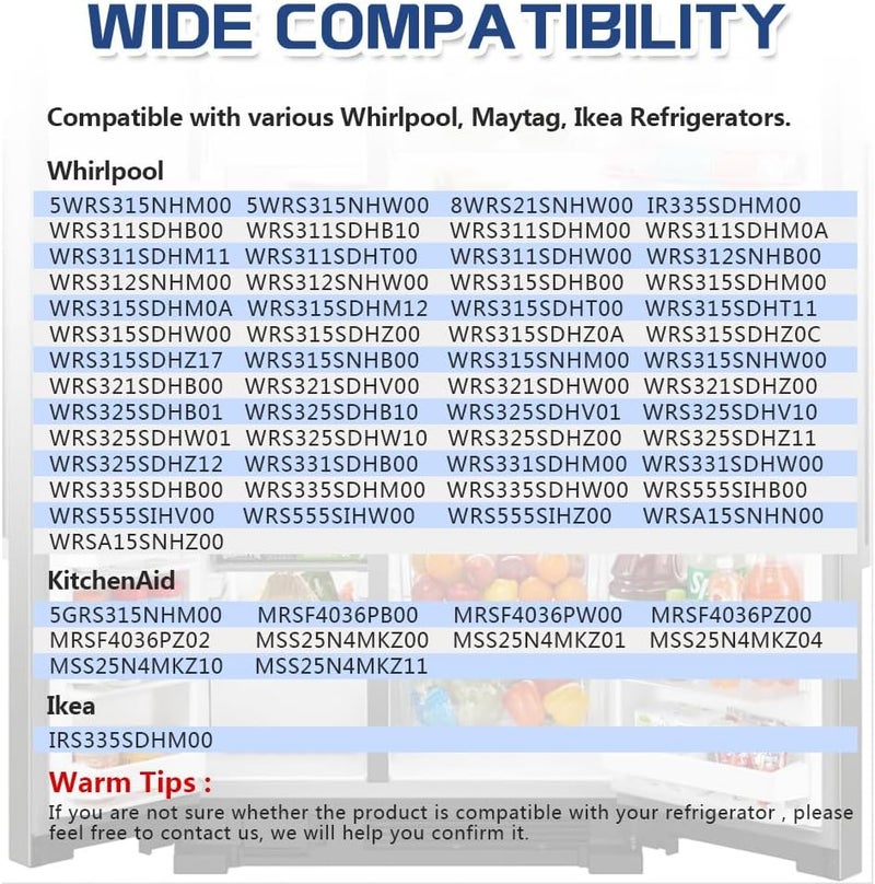KOZHOM [Upgraded] W11188040 Refrigerator Fresh Food Glass Shelf (Upper) fit for Whirlpool/Maytag Refrigerators, Replaces W11135529, 4547258, AP6286990, PS12348757 (2 Pack) - Image 5